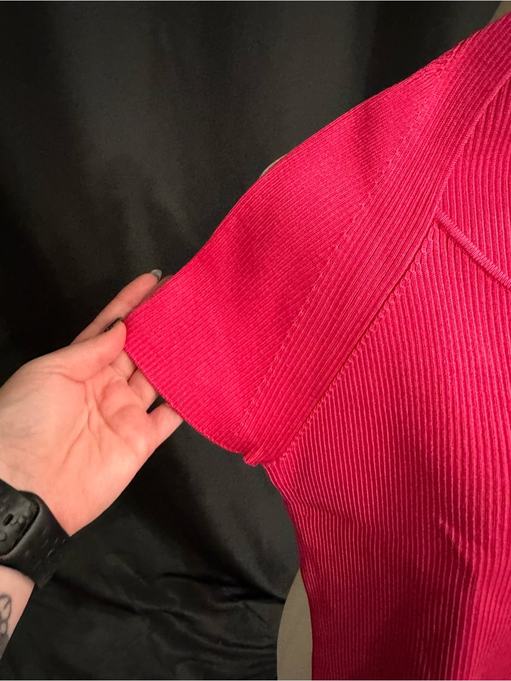 Talbots Bright Fuchsia Ribbed Tank Top - Picture 3 of 5